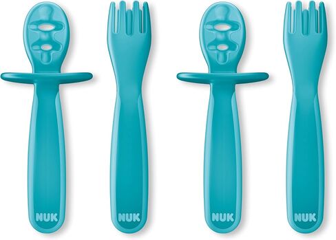 NUK Kiddy Cutlery Forks, Durable Stainless Steel, BPA & Latex-Free, 18+ Months, Pack of 3 in Kuwait