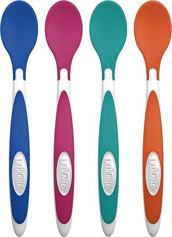 Dr. Brown's Designed to Nourish TempCheck Spoons, 4-Pack, Blue in Kuwait