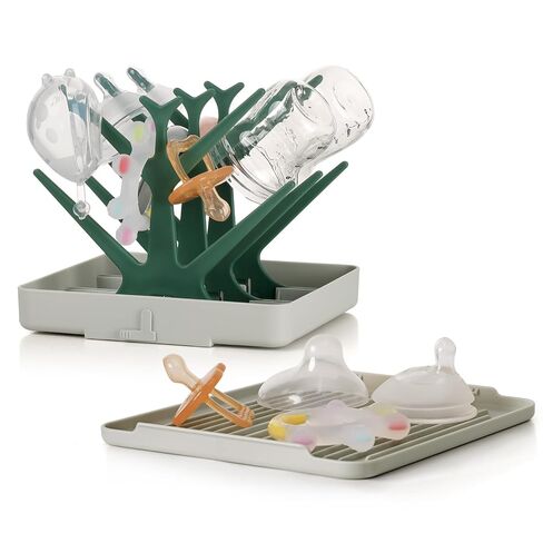 haakaa Portable Baby Bottle Drying Rack with Tray,Foldable Space Saving Bottle Drying Tree for Bottles/Pump Parts/Pacifiers,Easy-Store Dryer Rack Great for Travel & Home, BPA Free (Lavender) in Kuwait