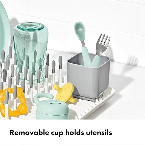 OXO Tot Baby Bottle Drying Rack, Gray, Newborn Essentials Must-Have in Kuwait
