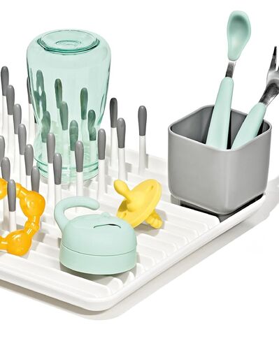 OXO Tot Baby Bottle Drying Rack, Gray, Newborn Essentials Must-Have in Kuwait