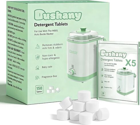 Descaling Tablets 150 PCS for Momcozy Baby Brezza Grownsy Papablic Momfann Bottle Washer - Detergent Tablets for All Brands Bottles Washers Machines in Kuwait