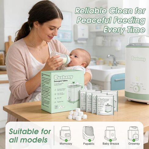 Descaling Tablets 150 PCS for Momcozy Baby Brezza Grownsy Papablic Momfann Bottle Washer - Detergent Tablets for All Brands Bottles Washers Machines in Kuwait