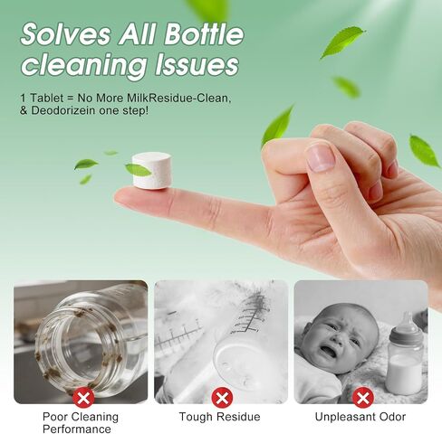 Descaling Tablets 150 PCS for Momcozy Baby Brezza Grownsy Papablic Momfann Bottle Washer - Detergent Tablets for All Brands Bottles Washers Machines in Kuwait