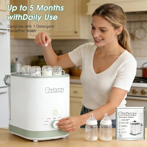 Descaling Tablets 150 PCS for Momcozy Baby Brezza Grownsy Papablic Momfann Bottle Washer - Detergent Tablets for All Brands Bottles Washers Machines in Kuwait