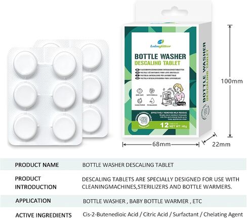 Baby Bottle Washer Descaling Tablet Remove Limescale 12 Count | Descaling tablet, Limescale removal, Mineral buildup, Baby bottle washer in Kuwait