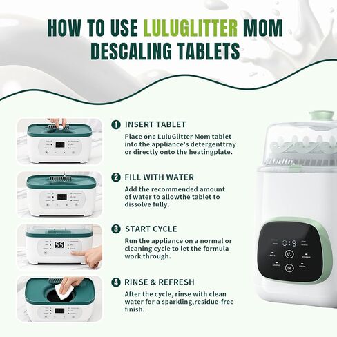 Baby Bottle Washer Descaling Tablet Remove Limescale 12 Count | Descaling tablet, Limescale removal, Mineral buildup, Baby bottle washer in Kuwait