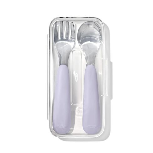 OXO Tot On-The-Go Fork and Spoon Set - Lilac in Kuwait