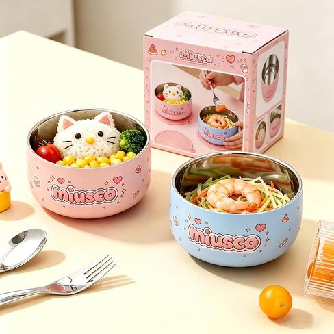 Stainless Steel Bowls for Kids, 18/8 Stainless Steel Toddler Bowl, BPA-Free, Durable & Easy Clean, 4 Pack - 14.5 oz Perfect for Baby Meals, Snacks, Serving and Travel & Home Use，Silver in Kuwait