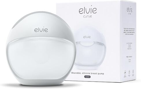 Elvie Curve - Manual Wearable Breast Pump - Hands-Free, Kick-Proof, Portable Silicone Pump that Can Be Worn in-Bra for Gentle, Natural Milk Expression - Breast Feeding Essentials | Kick-proof, portable, can be worn in-bra, gentle and natural milk expressi in Kuwait