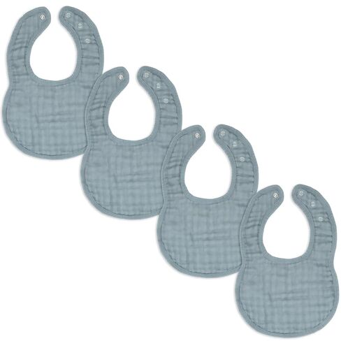Comfy Cubs Muslin Bibs for Babies, Pack of 8 - Soft and Highly Absorbent, Feeding, Drool and Teething Bib, Adjustable Snaps - Stylish & Colorful Unisex Designs, Giftable Set - Multicolor in Kuwait