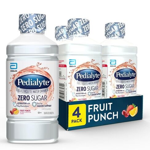 Pedialyte Electrolyte Water with Zero Sugar, Fruit Punch Hydration Drink in Kuwait
