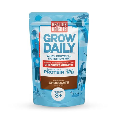 Healthy Heights Grow Daily Kids Protein Drink Mix (Chocolate) - High Protein Shake for Kids 3+, 21.6 oz in Kuwait