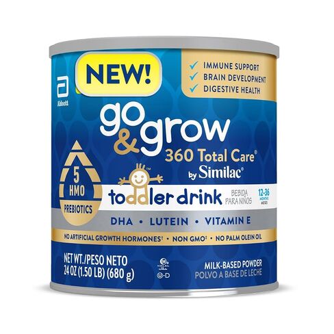Go & Grow 360 Total Care by Similac Toddler Nutritional Drink, Has 5 HMOs, Powder, 24-oz Can in Kuwait