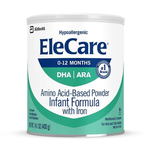 EleCare Hypoallergenic Amino Acid-Based Infant Formula, Complete Nutrition for Food Allergies and GI Conditions, Amino Acid-Based Baby Formula Powder, 14.1-oz Can in Kuwait