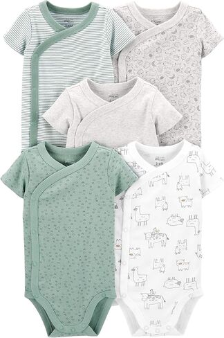 Simple Joys by Carter's Unisex Baby 5-pack Side Snap Short-sleeve Bodysuit in Kuwait