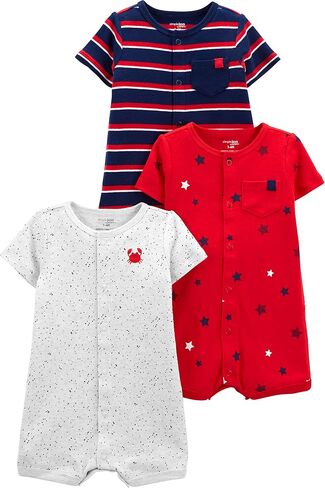 Simple Joys by Carter's Baby 3-Pack Snap-up Rompers in Kuwait