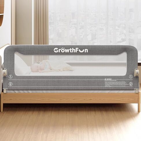 Foldable Bed Rail for Toddlers, 71in Reinforced Carbon Steel Frame&Connectors, Breathable Cationic Fabric - Safety Toddler Bed Rails for Queen, King, Twin, Full, No-Tool Setup. in Kuwait