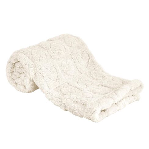 Yurhap Heart Baby Blanket, Love Plush Fleece Baby Blankets for Girls Boys | Soft Sherpa Baby Girl Blanket for Infant Toddler Newborn Gift, Fluffy Baby Essentials, For Crib Stroller, 30"x40", Light Pink in Saudi Arabia