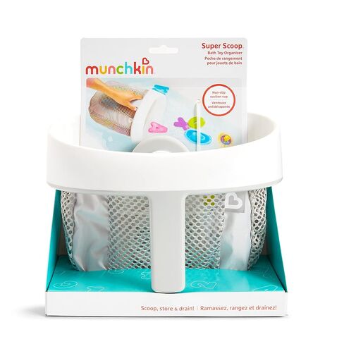 Munchkin® Super Scoop™ Hanging Bath Toy Storage with Quick Drying Mesh, Grey in Kuwait