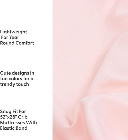 The Peanutshell 4-Pack Fitted Crib Sheet Set - Super Soft & Breathable Baby Girl Crib Sheets, Nursery Decor, Fit for Standard Mattress Cover- Whimsical Floral in Kuwait
