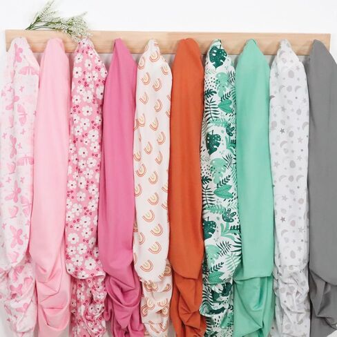 The Peanutshell 4-Pack Fitted Crib Sheet Set - Super Soft & Breathable Baby Girl Crib Sheets, Nursery Decor, Fit for Standard Mattress Cover- Whimsical Floral in Kuwait