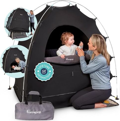 Hiccapop Blackout Tent for Pack and Play, Blackout Cover, Blocks 98%, Green in Kuwait