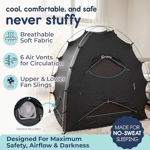 Hiccapop Blackout Tent for Pack and Play, Blackout Cover, Blocks 98%, Green in Kuwait