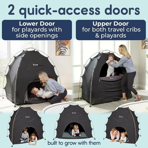 Hiccapop Blackout Tent for Pack and Play, Blackout Cover, Blocks 98%, Green in Kuwait
