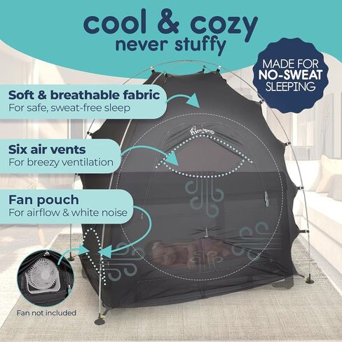 Hiccapop Blackout Tent for Pack and Play, Blackout Cover, Blocks 98%, Green in Kuwait