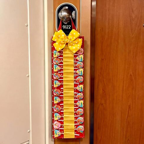 Fish Extender Gifts Cruise Door Hanger Lollipop Holder Cruise Cabin Door Mouse Decorations Extra Long Fish Extender Pixie Hanger for 2026 & 2027 Candy Gifts Exchange(Red and Yellow) in Kuwait