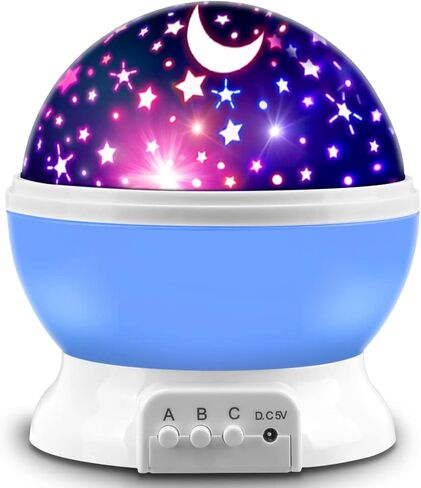 MOKOQI Star Projector Night Lights for Kids - Fun Gifts for 1-4-6-14 Year Old Girls Night Light Projector Rotating Star Sky Moon Light Projector for Kids Bedroom Decor -Pink in Kuwait