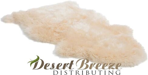 New Zealand Lambskin Baby Rug, Unshorn Sheepskin, Large 2x3 ft, Oeko-Tex | Unshorn New Zealand lambskin with natural-length silky lambswool. Ethically sourced, Oeko-Tex Standard 100 certified. in Kuwait