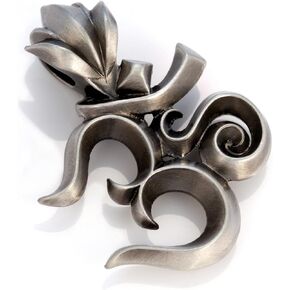 BICO 'Hindu Om' Satin Silver Finished Pendant (E324)