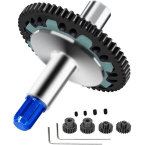 57T 0.8Mod Slipper Upgrades Part for 1/10 Arrma Granite Senton Vorteks Big Rock 3S /Kraton Outcast 4S 1/8 Typhon 3S,Steel 57T 0.8Mod Slipper with 15T 17T Pinions and Slipper Shaft,Black