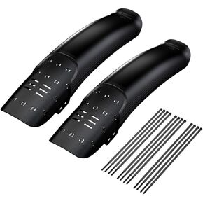 مجموعة مصدات الدراجة SUNGOOYUE، قطعتان من واقيات الطين البلاستيكية والراتنج الطويلة مع 12 قطعة من روابط الكابلات لركوب الدراجات الجبلية في الهواء الطلق in Kuwait