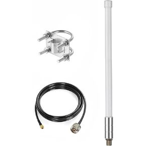 1090MHz 978MHz Dual Band ADS-B Antenna Flightaware Outdoor 5dBi Fiberglass Antenna with 10ft Extension SMA Cable, Increase Catching Distance and Number, Eifagur