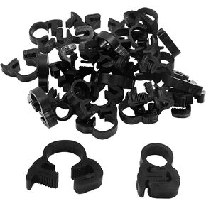 30 Pack Snap Grip Plastic Hose Clamps - 8.1-8.6mm Double Gripping Nylon Hose Clamps(5/16inch)