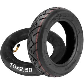 10x2.50 Tire + Inner Tube Set for 6" RIM 10" Scooter Wheels Electric Scooter Swagcycle Hover Board Smart Self Balancing Electric Scooters 36V 48V 400W 500W 800W Hub Motor