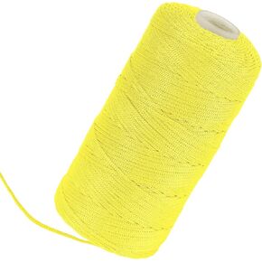 Yellow Mason Line String 600 Feet #18 Braided Nylon Twine String for Masonry Jobs,General Construction Layout,Gardening and DIY Projects,Masonry Tools Construction String for A String line Level