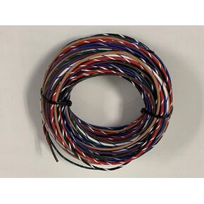 AC/DC Wire And Supply 12 AWG Automotive High Temp GXL Wire Stranded Copper Wire 8 Striped Colors (25 Feet Coil ea) Made in USA