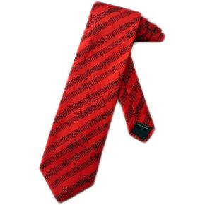 Danggi Man Men's Sheet Music Sheetmusic Necktie Neck Tie - Red - One Size
