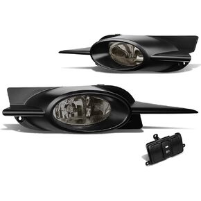 DNA MOTORING FL-ZTL-126-SM Front Bumper Fog Light Driver & Passenger Side Enhance visibility [Compatible with 09-11 Honda Civic 2-Door]