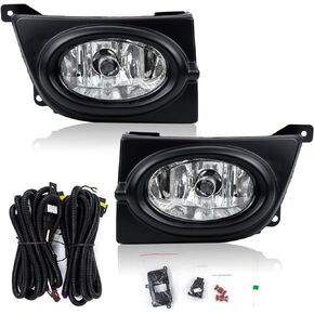 RP Remarkable Power, FL7038 Fit For 2006 2007 2008 Civic 4DR Clear Fog Light Kit