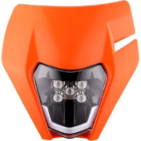 ABCRRSI Dirt Bike Headlight,Dirtbike LED Headlights Kit Motorcycle Head Lamp Light Kit Universal for Most Dirt Pit Enduro Bike Motorcycle Headlamp,Frontlight for ATV 50SX 250SX 250SX-F 300EXC 450EXC-F