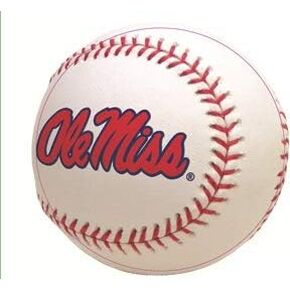 3 Inch Baseball University of Mississippi Ole Miss U of M Logo MS Removable Wall Sticker Art NCAA Home Room Decor 3 by 3 Inches