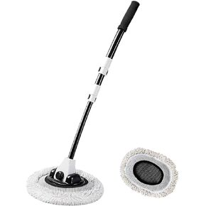 Car Wash Mop with Long Handle Retractable Chenille Microfiber Car Wash Mop Bend Pole Car Wash Brush for Cars RV Truck (White)