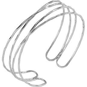 SANDOO Minimalist Arm Cuff - Gold Arm Cuff Upper Arm,Arm Bracelet Upper Arm,Upper Arm Cuff, Dainty Layered Arm Bangle Armband Armlet Jewelry
