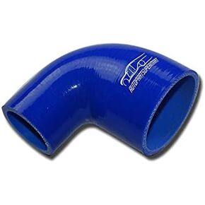 4 Ply Silicone 90 Degree Reducer Elbow Joiner Hose 76mm - 83mm 3"- 3.25" Blue AUE90-76-83BL New