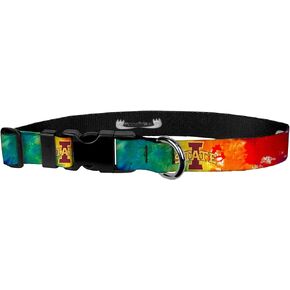 Iowa State Cyclones Dog Collar – Iowa State University Dog Collar, ¾ Inch Wide, Small, Tie-Dye